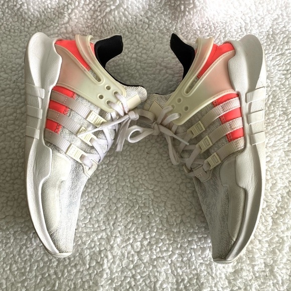 Adidas Mens EQT Support ADV Crystal White / Turbo Sneakers Ortholite - Picture 6 of 10